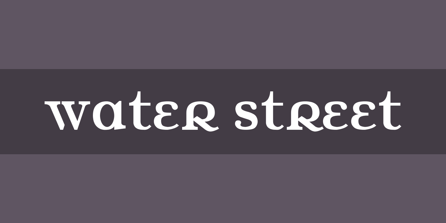 Пример шрифта Water Street