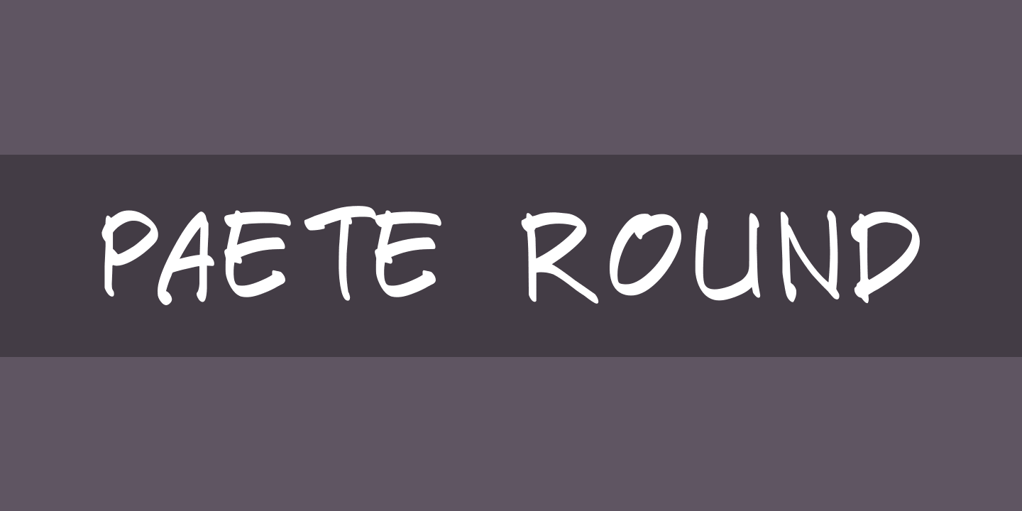 Пример шрифта Paete Round Bold