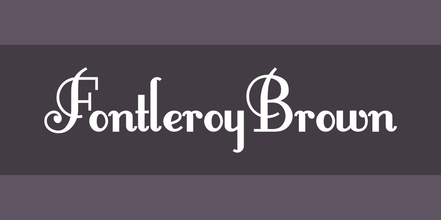 Пример шрифта FontleroyBrown