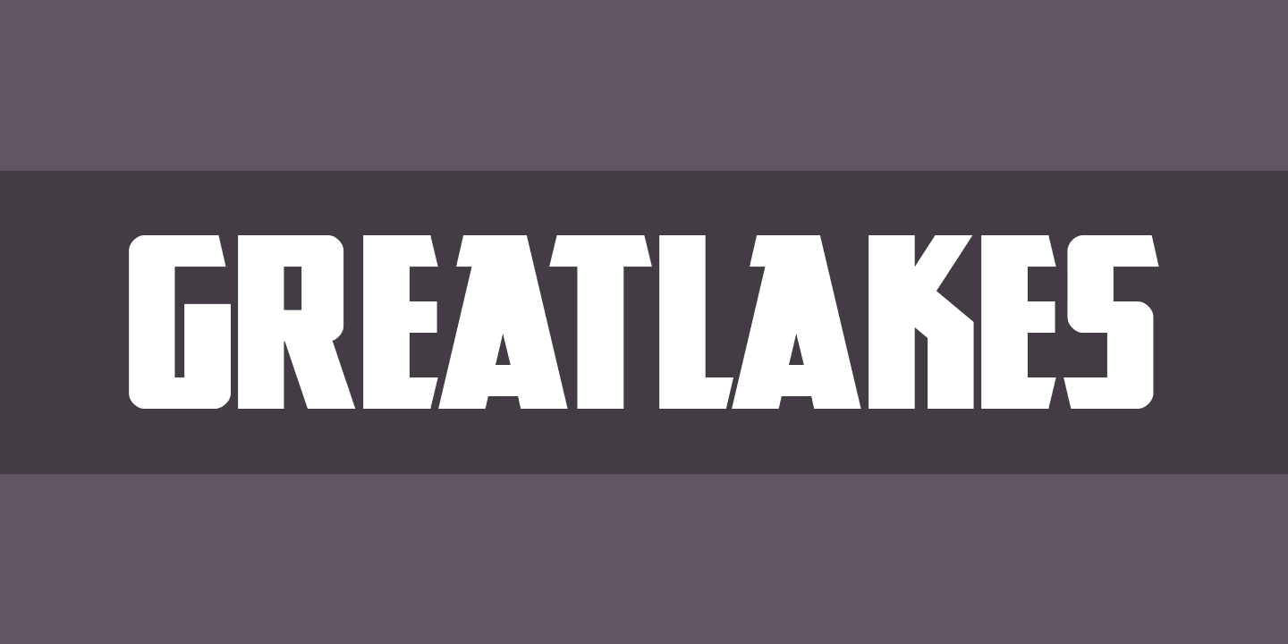 Пример шрифта GreatLakes
