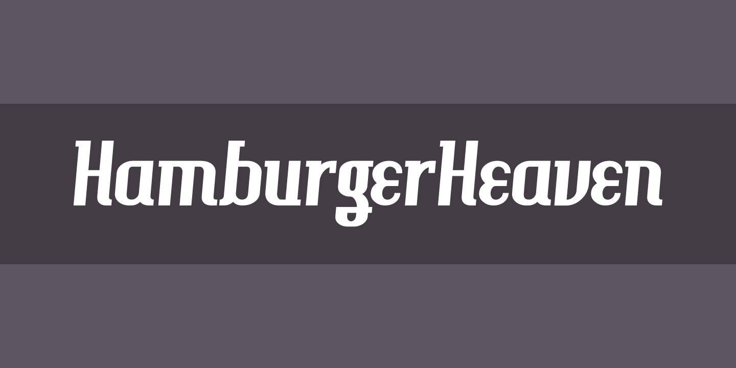 Пример шрифта HamburgerHeaven