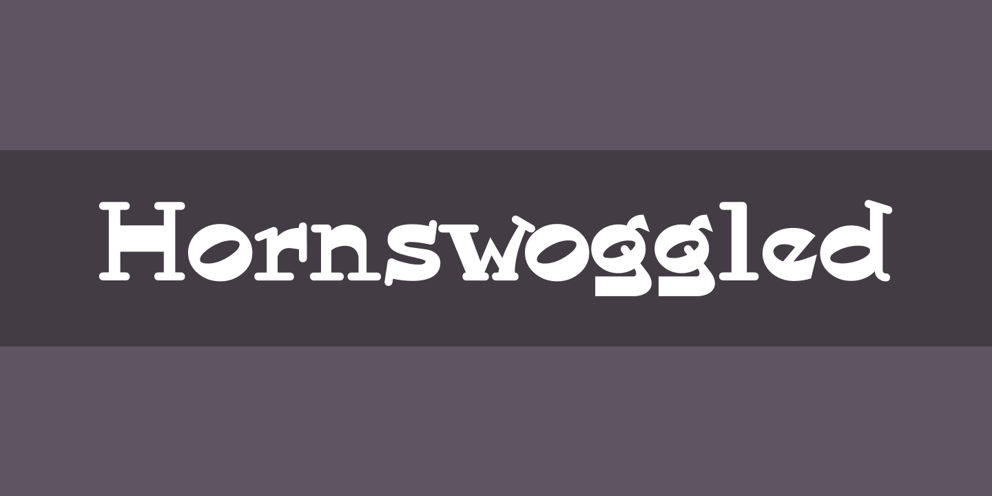Пример шрифта Hornswoggled