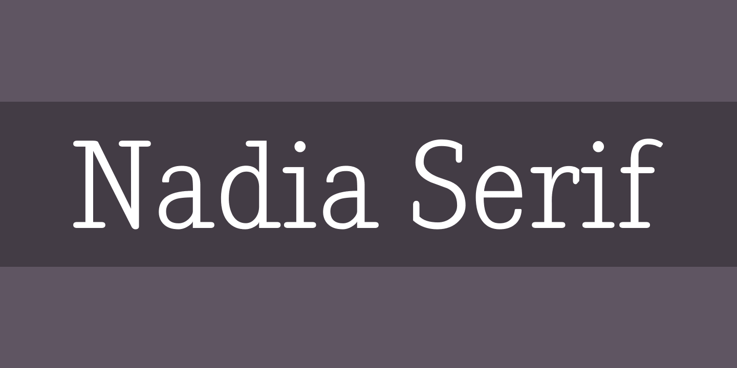 Пример шрифта Nadia Serif