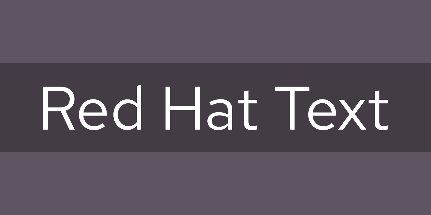 Пример шрифта Red Hat Text Bold