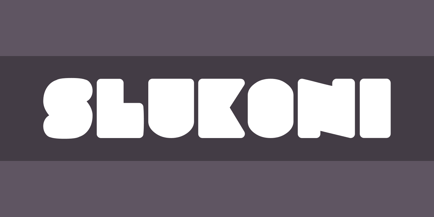 Пример шрифта Slukoni Medium