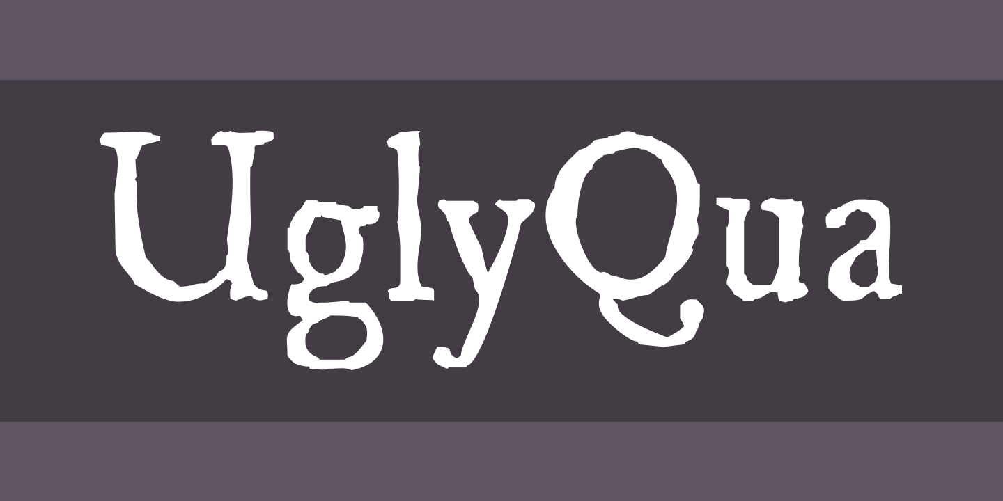 Пример шрифта UglyQua Italic
