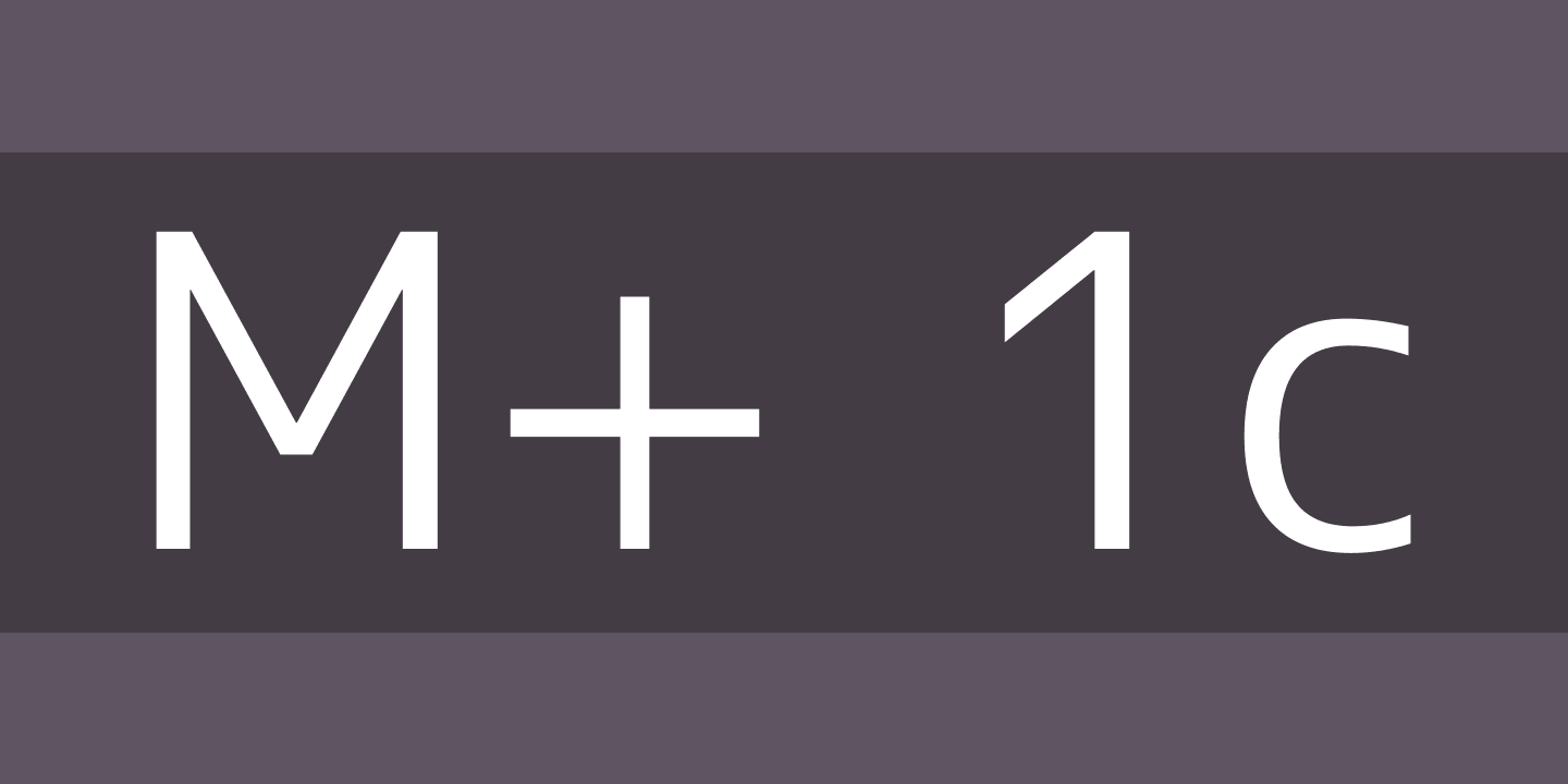 Пример шрифта M+ 1c Regular