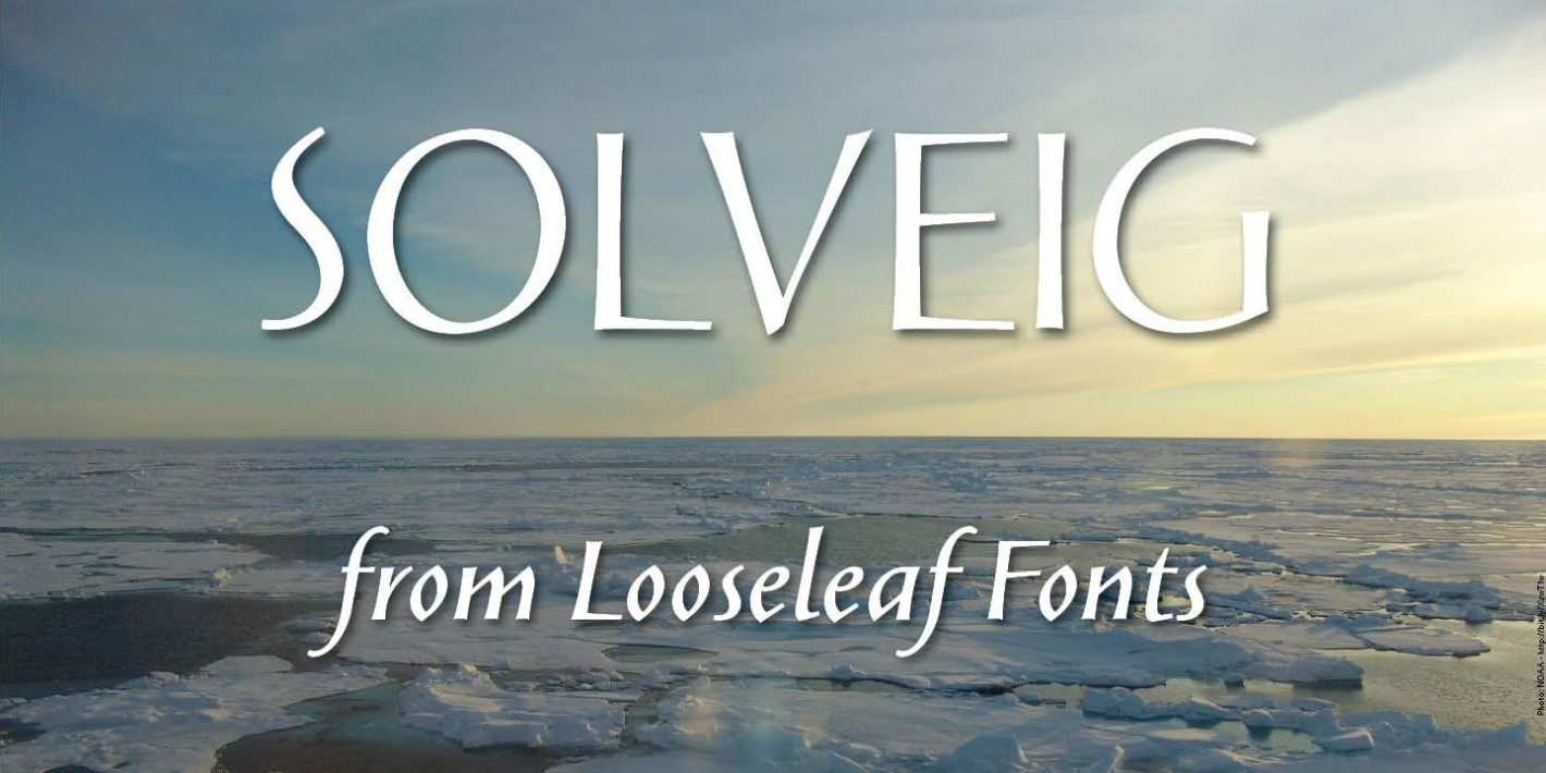 Пример шрифта Solveig Bold Italic