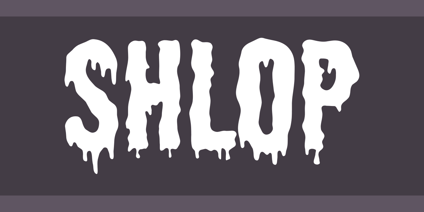 Пример шрифта Shlop Regular