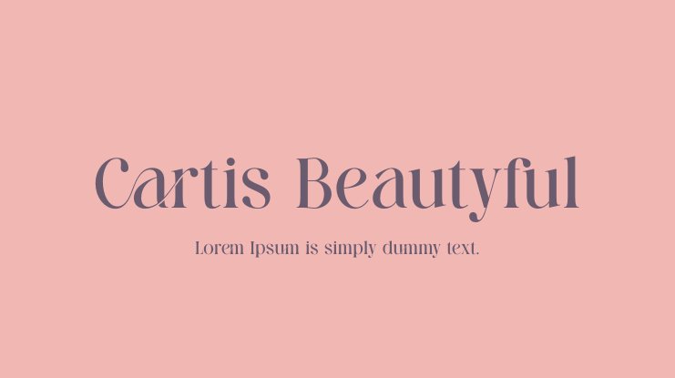 Пример шрифта Cartis Beautyful Regular