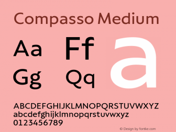 Пример шрифта Compasso Medium Italic
