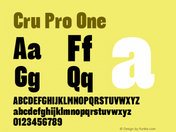 Пример шрифта Cru Pro Semi Expanded Black