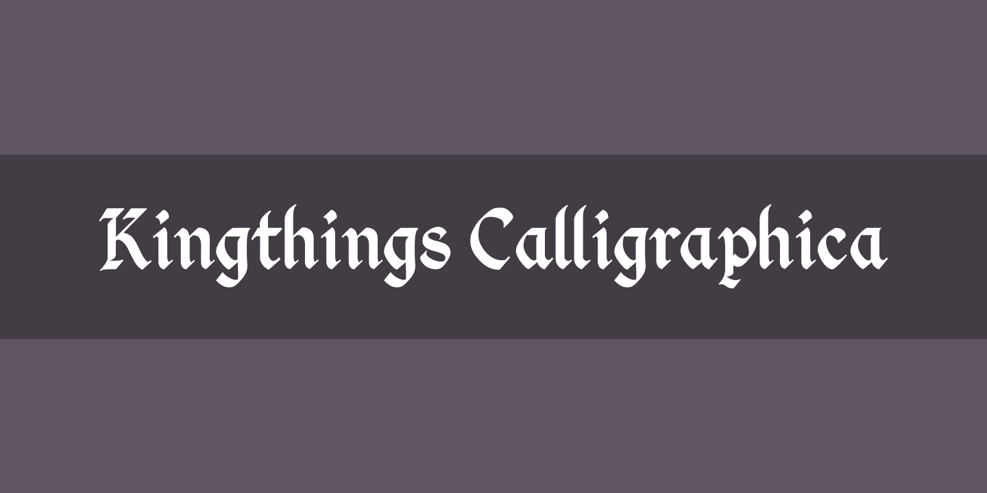 Пример шрифта Kingthings Calligraphica Regular