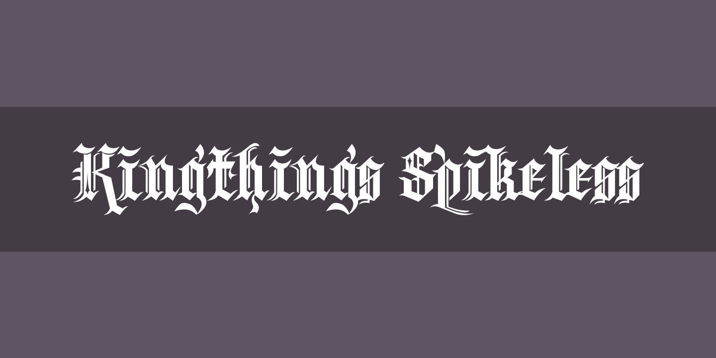 Пример шрифта Kingthings Spikeless Regular