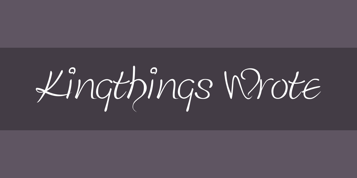 Пример шрифта Kingthings Wrote Regular