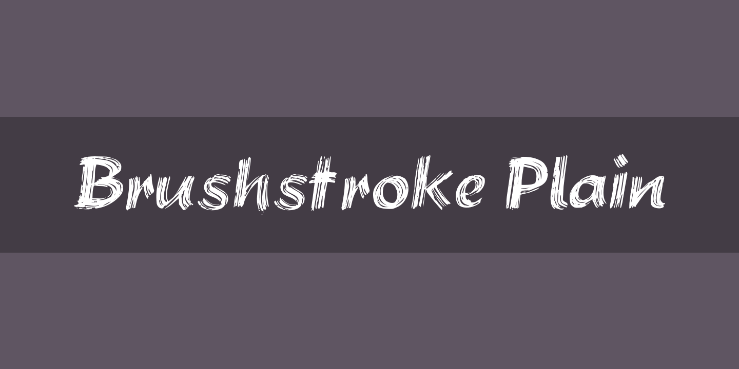 Пример шрифта Brushstroke Plain