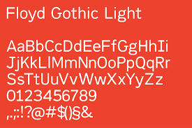 Пример шрифта Floyd Gothic Light