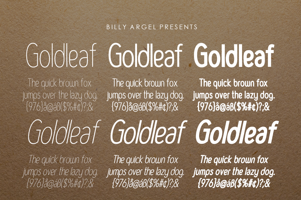 Пример шрифта Goldleaf Bold