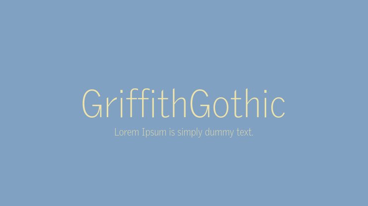 Пример шрифта Griffith Gothic Light Italic