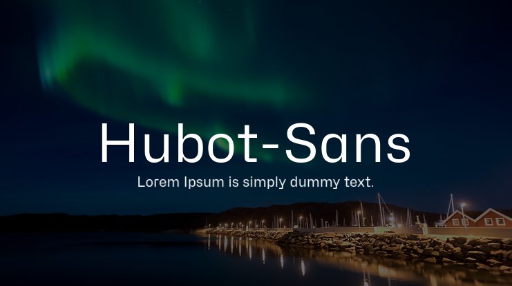 Пример шрифта Hubot Sans Narrow Extra Light Narrow