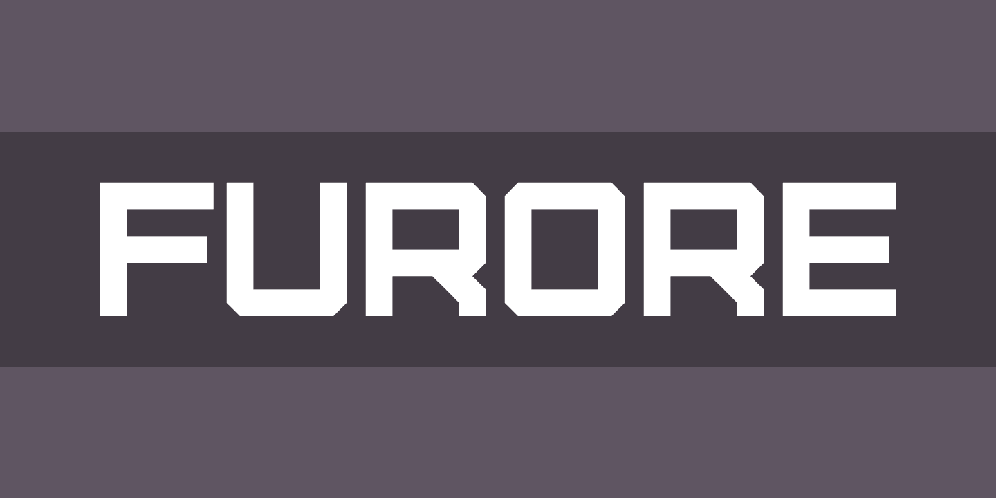 Пример шрифта Furore