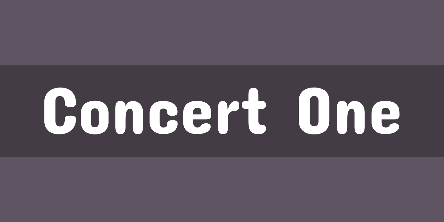 Пример шрифта Concert One Regular