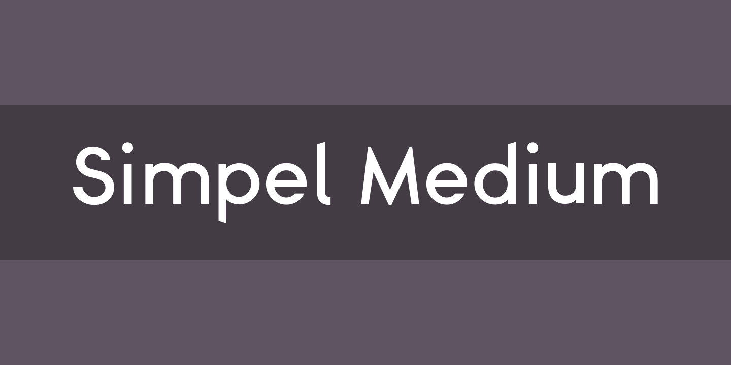 Пример шрифта Simpel Medium