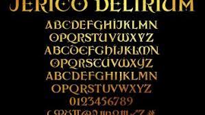 Пример шрифта Jerico Delirium Regular