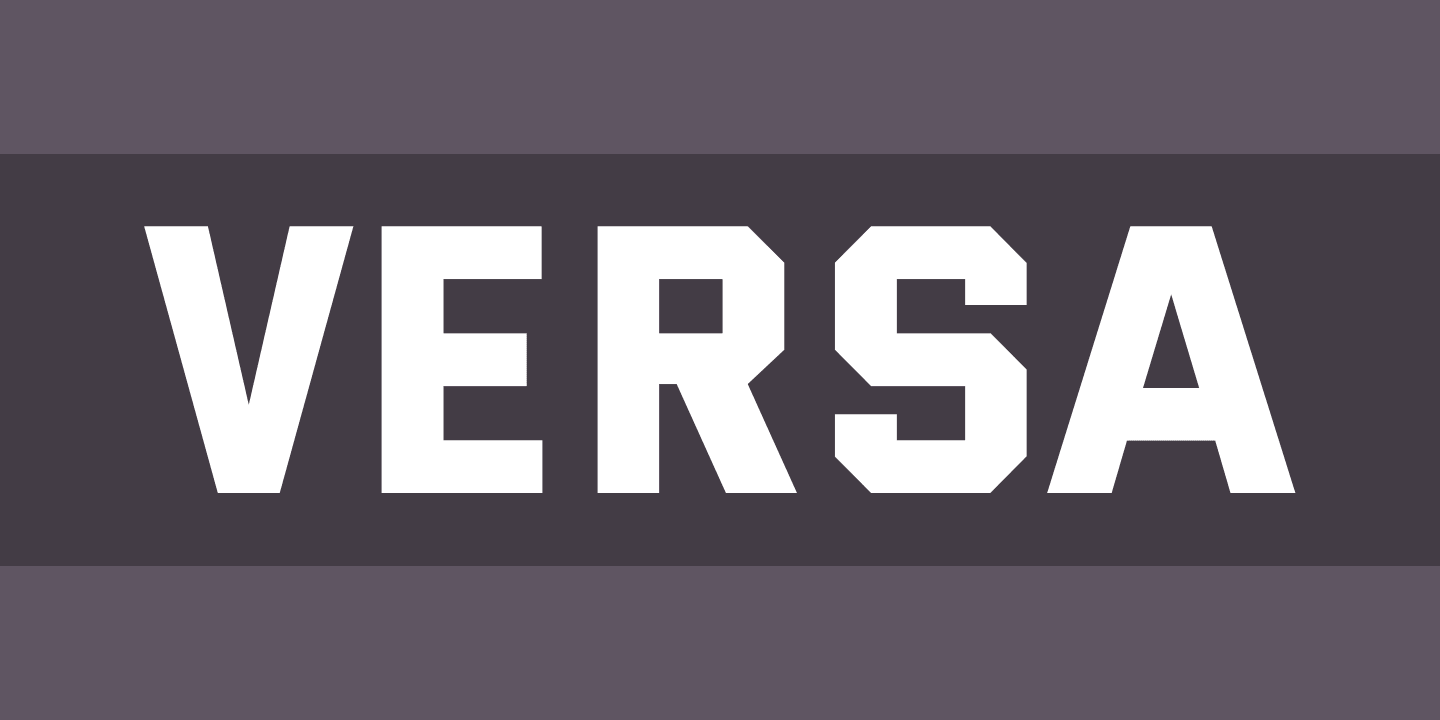 Пример шрифта Versa Regular
