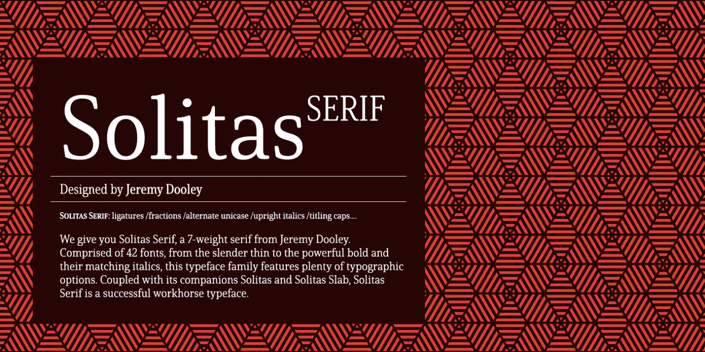 Пример шрифта Solitas Serif Regular