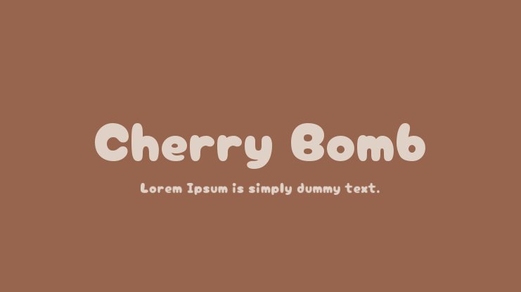 Пример шрифта Cherry Bomb One
