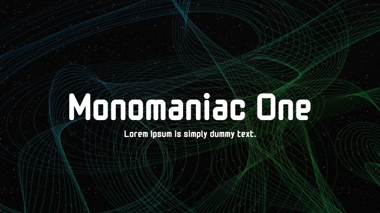 Пример шрифта Monomaniac One Regular