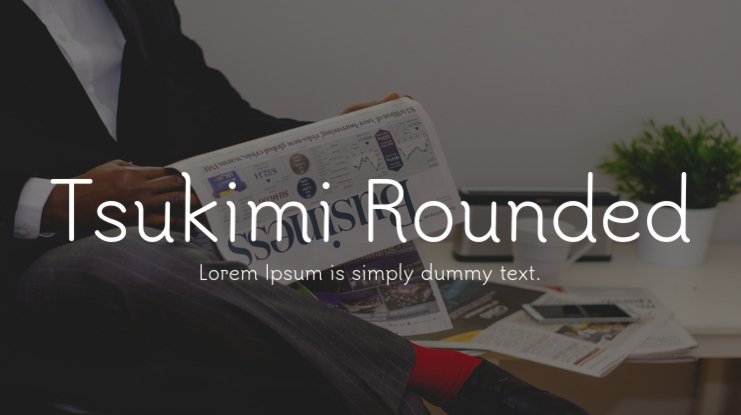 Пример шрифта Tsukimi Rounded Regular