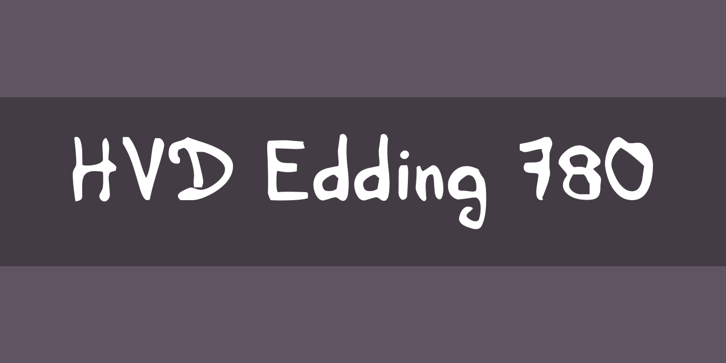 Пример шрифта HVD Edding 780