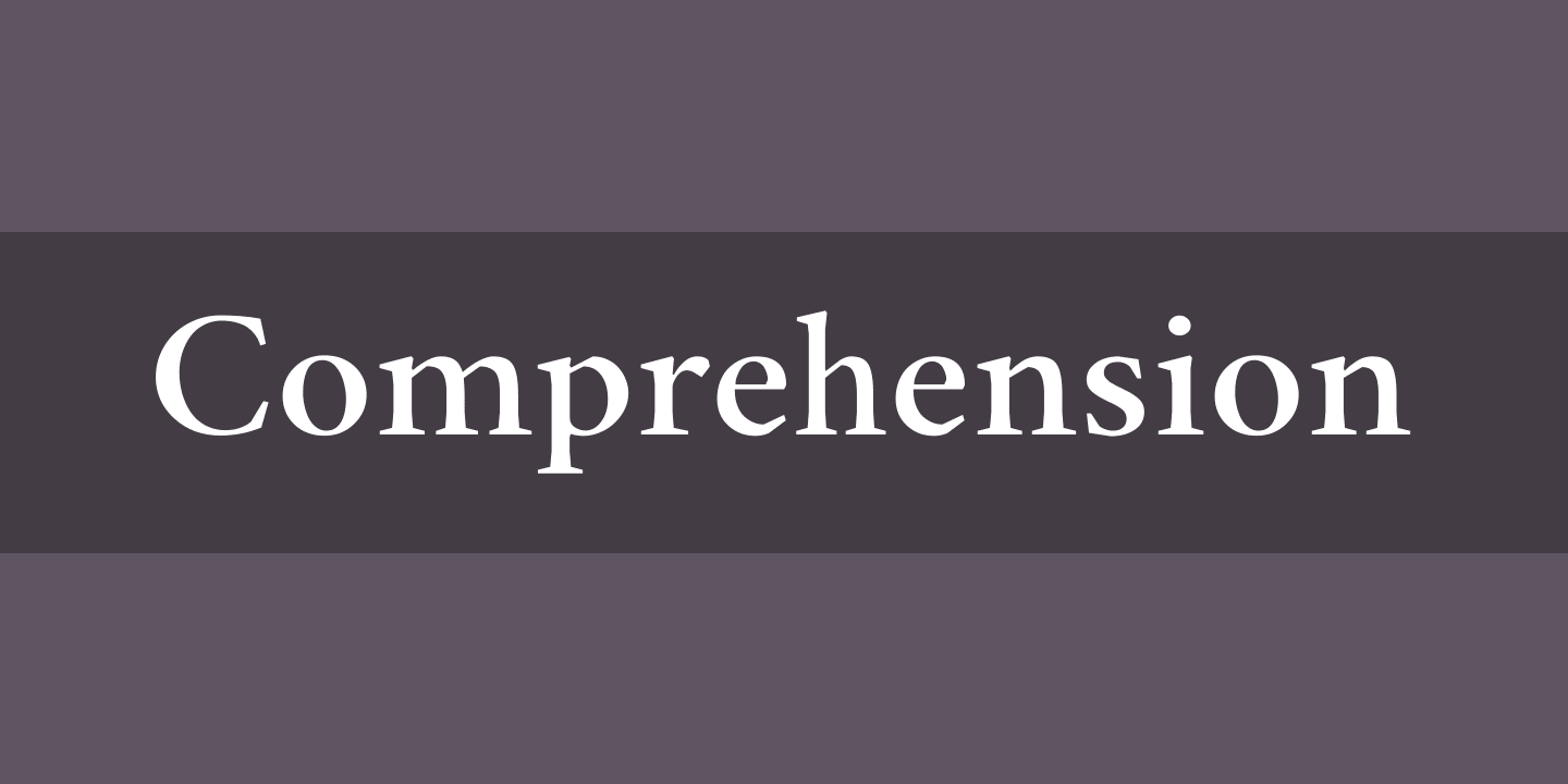 Пример шрифта Comprehension SemiBold