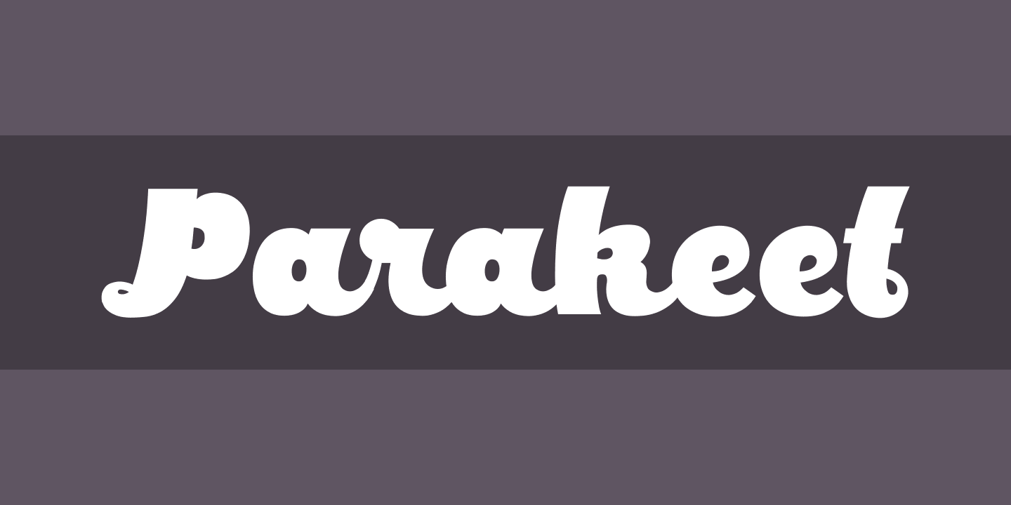 Пример шрифта Parakeet Regular