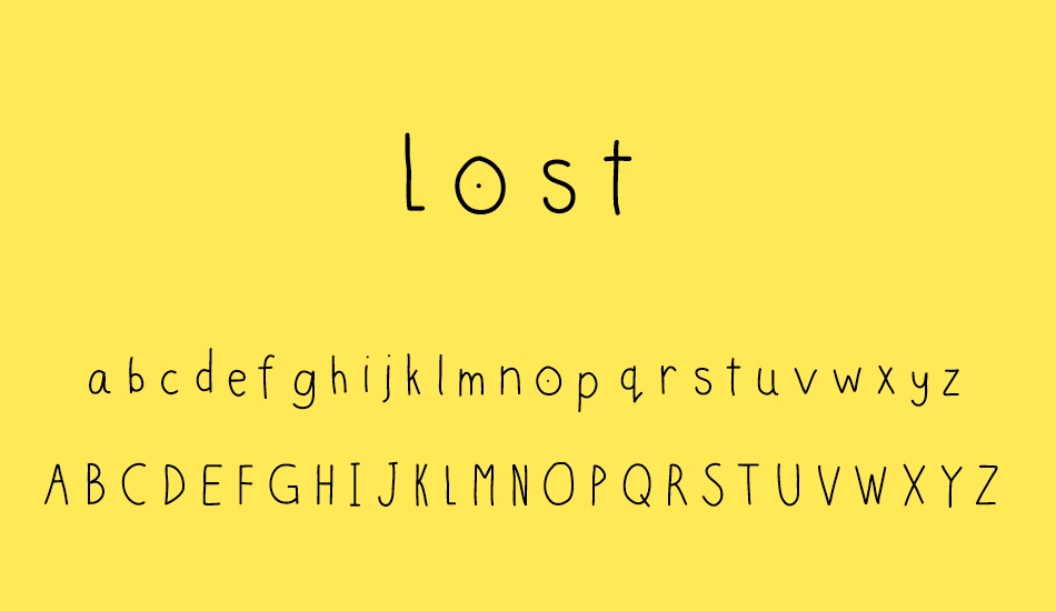 Пример шрифта Lost Slant
