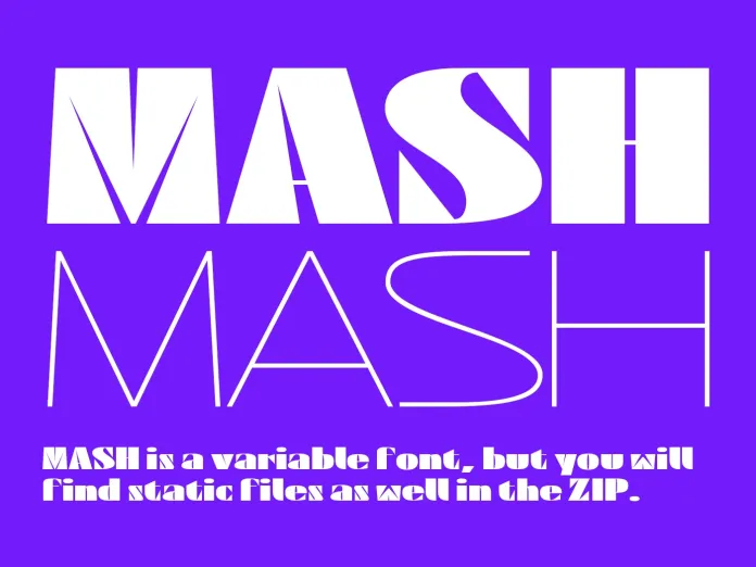 Пример шрифта Mash Thin