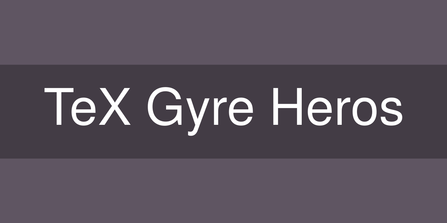 Пример шрифта TeX Gyre Heros Regular
