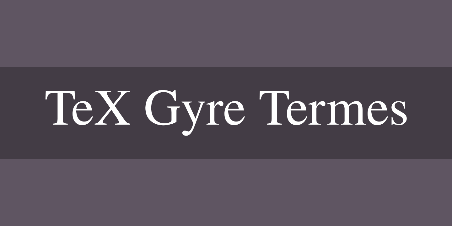 Пример шрифта TeX Gyre Termes