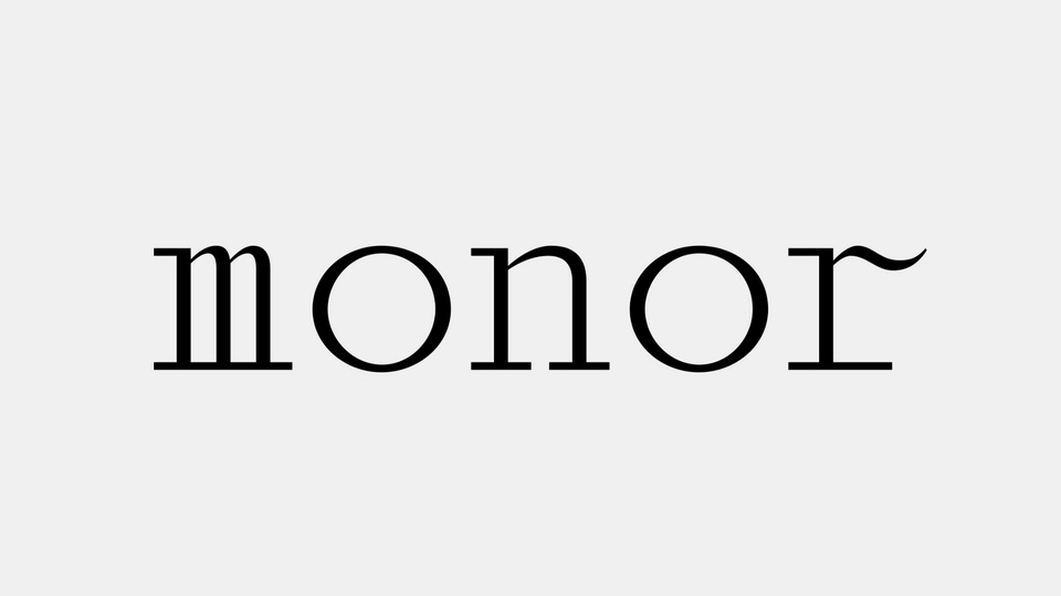 Пример шрифта Monor Bold