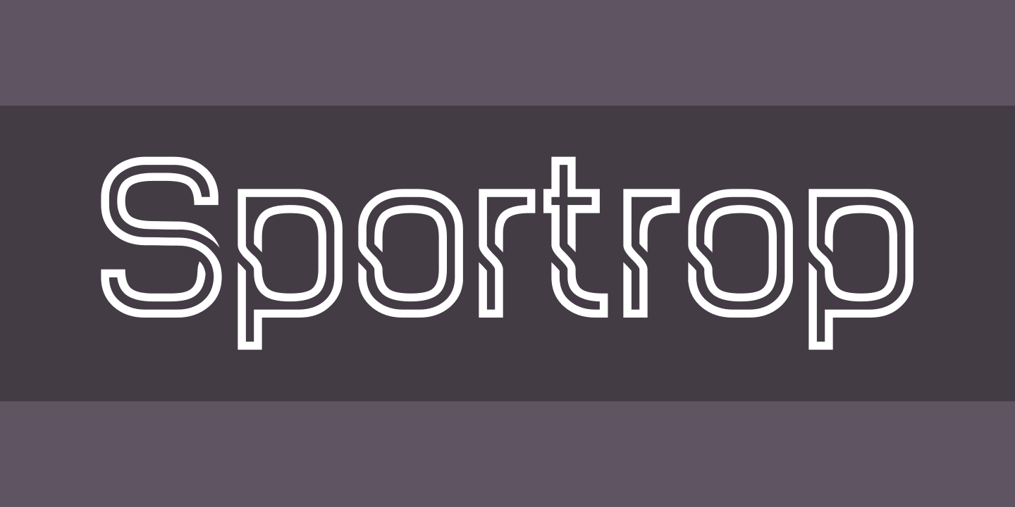 Пример шрифта Sportrop