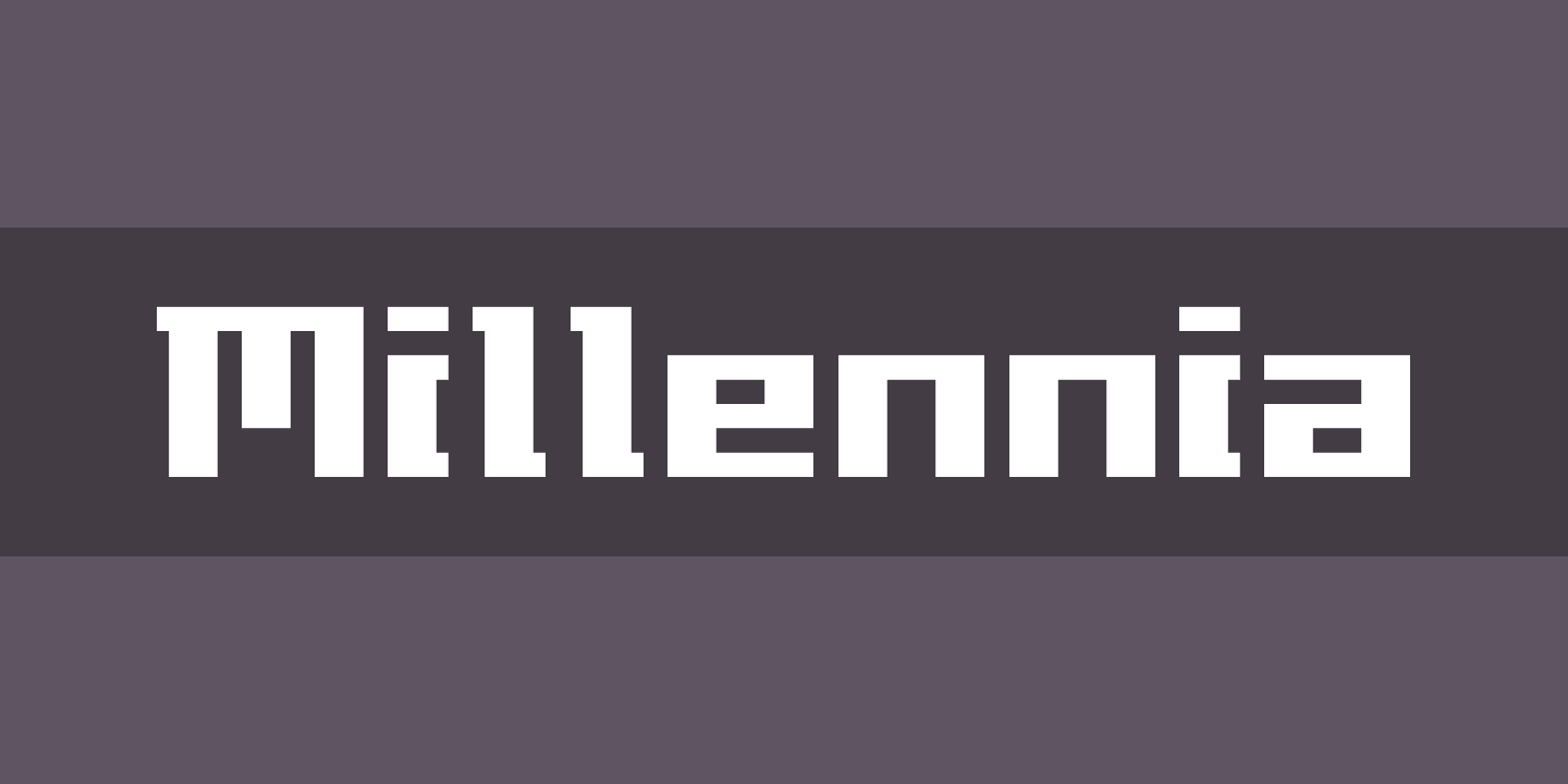 Пример шрифта Millennia