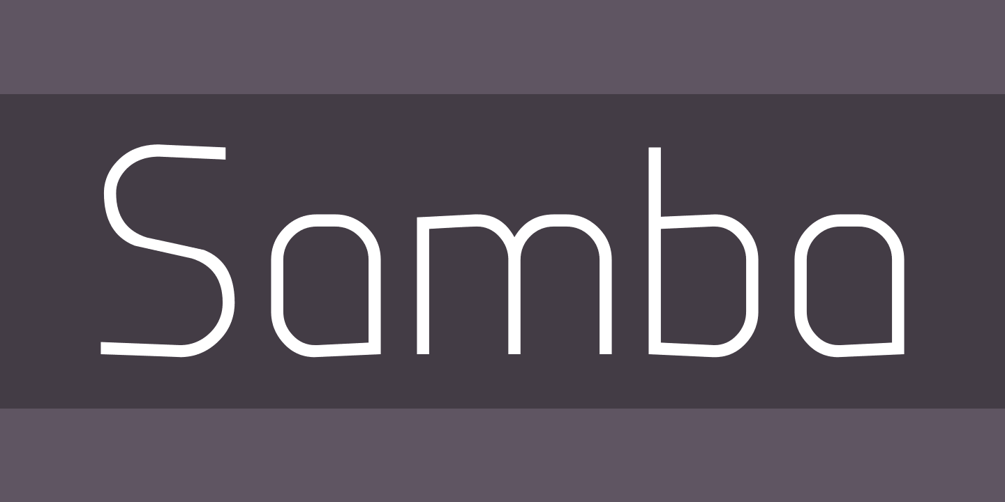 Пример шрифта Samba Regular