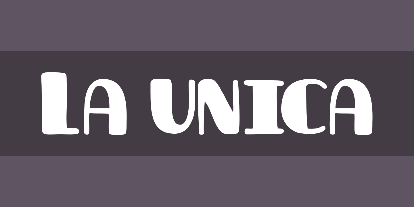 Пример шрифта La unica