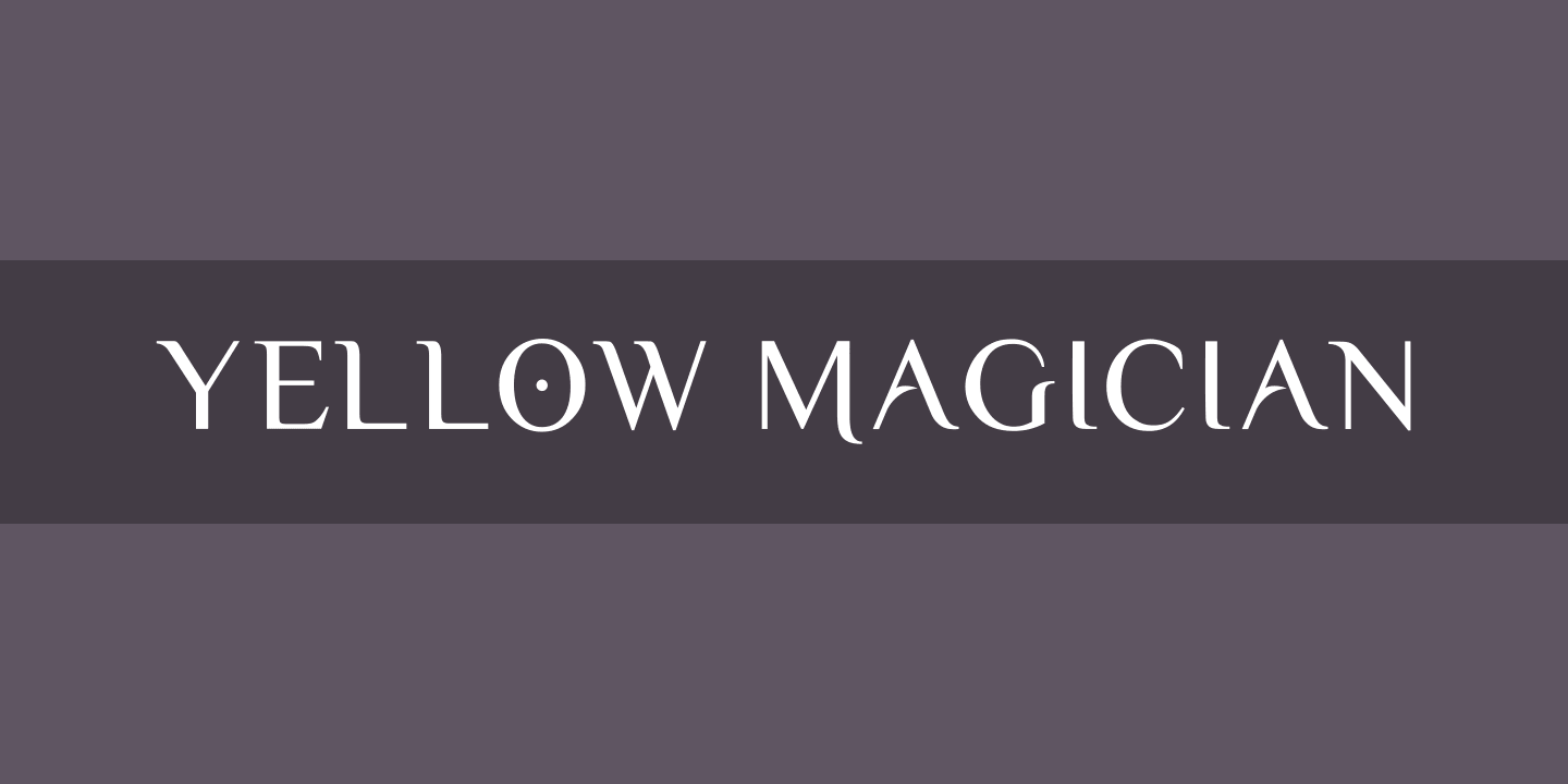 Пример шрифта Yellow Magician