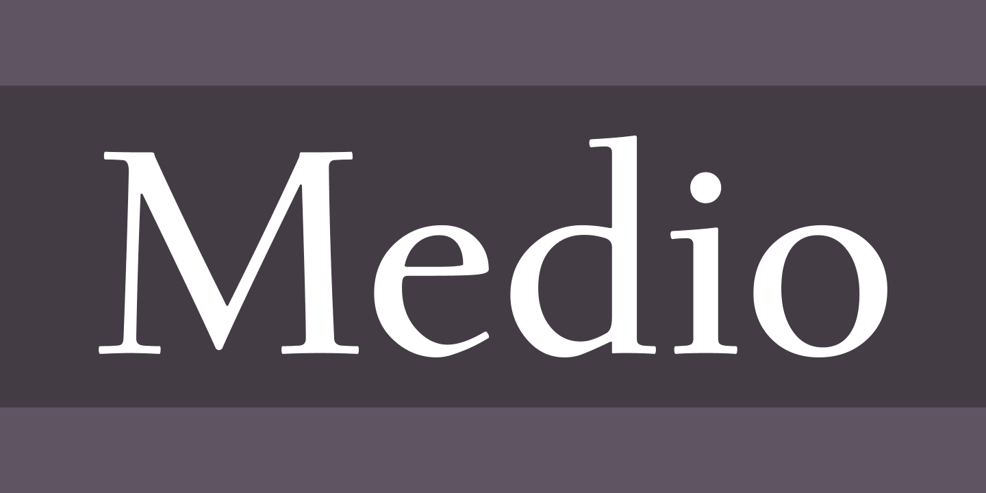 Пример шрифта Medio
