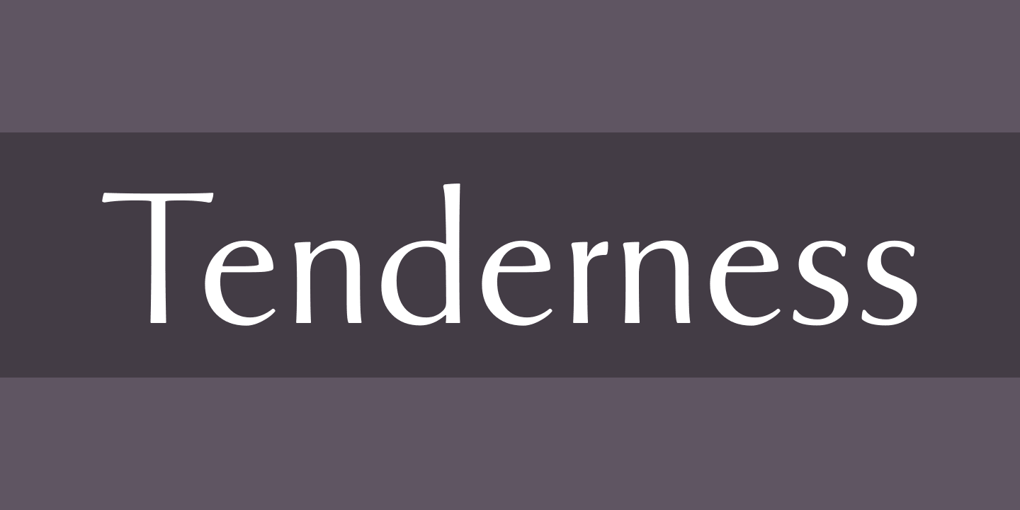 Пример шрифта Tenderness Regular
