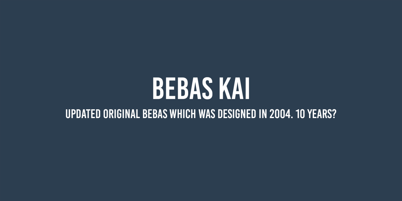 Пример шрифта Bebas Kai Regular