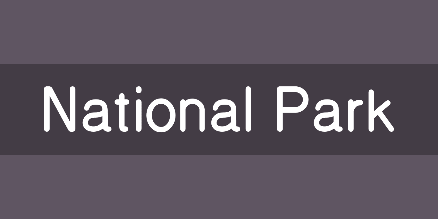 Пример шрифта National Park ExtraBold